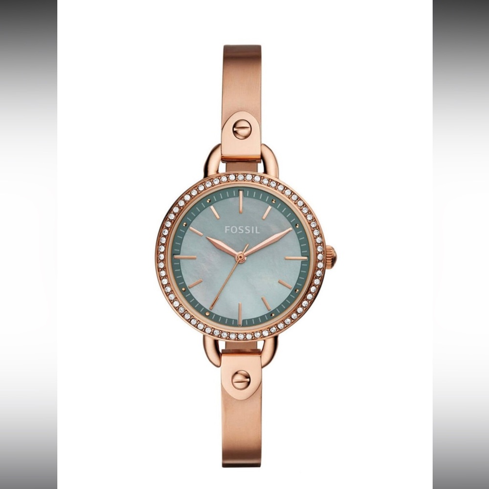 Fossil Women’s BQ3277 Rose Gold Tone Stainless Steel Watch 35 mm - used